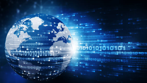 “An illustration showing advanced future technology with AI, smart cities, and digital connectivity.”