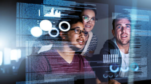 “An image showing diverse professionals working together in a modern technology environment.”