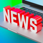 Illustration showing the future of journalism with digital tools and press freedom concepts