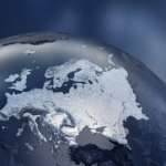 Illustration showing journalists and audiences interacting through digital platforms in a modern newsroom setting