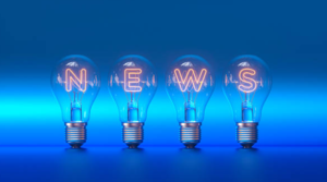 Illustration showing a newsroom working to address declining credibility in online news media