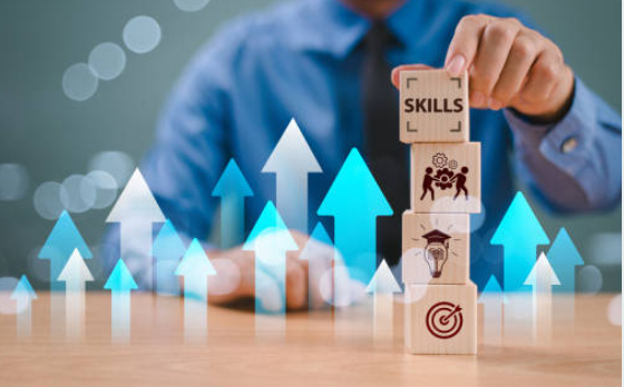 Professional using advanced AI and cloud systems in a modern remote workspace