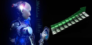 Entrepreneur managing multiple digital income streams on laptop dashboard